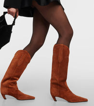 Khaite Dallas suede Western boots