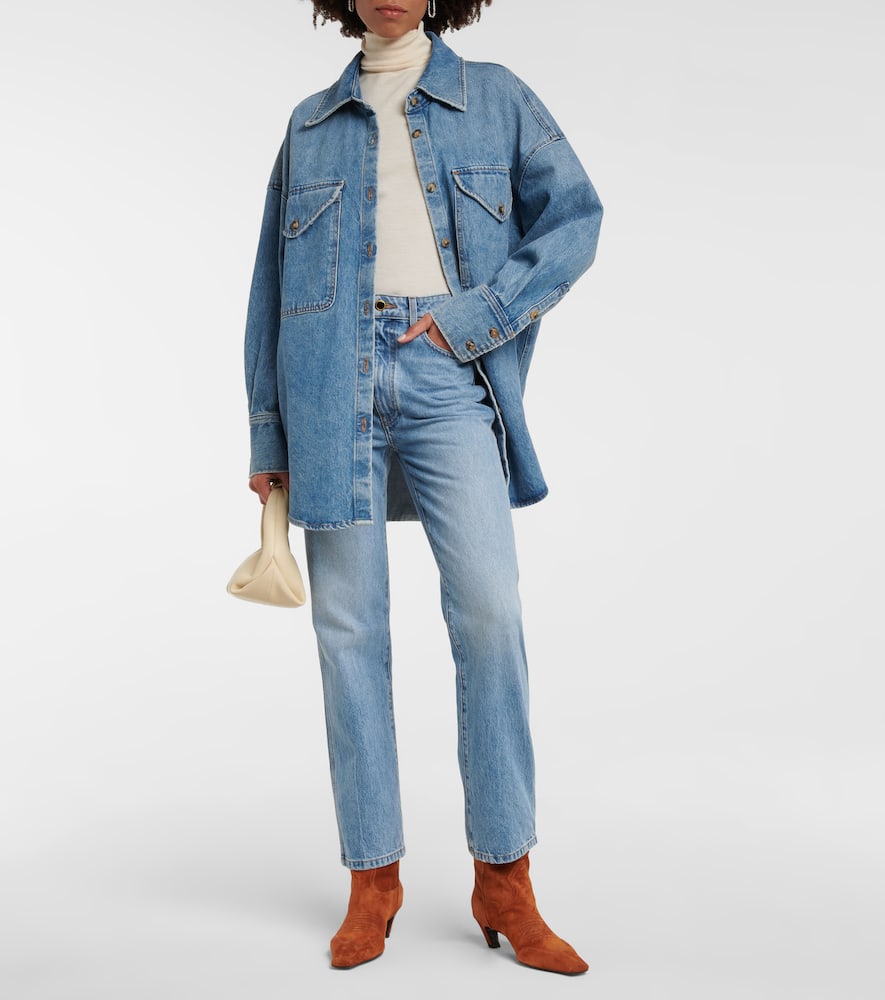 Khaite Dallas suede cowboy boots