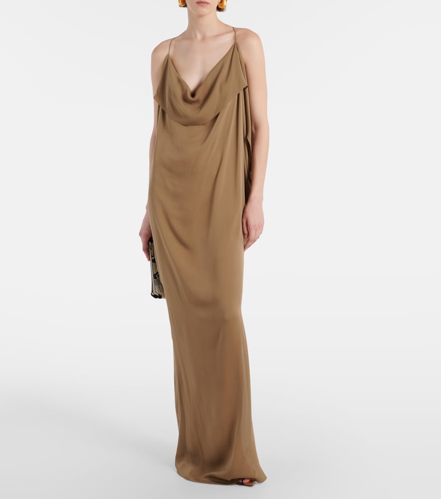 Khaite Dandora draped silk gown