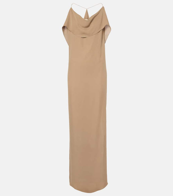 Khaite Dandora draped silk gown
