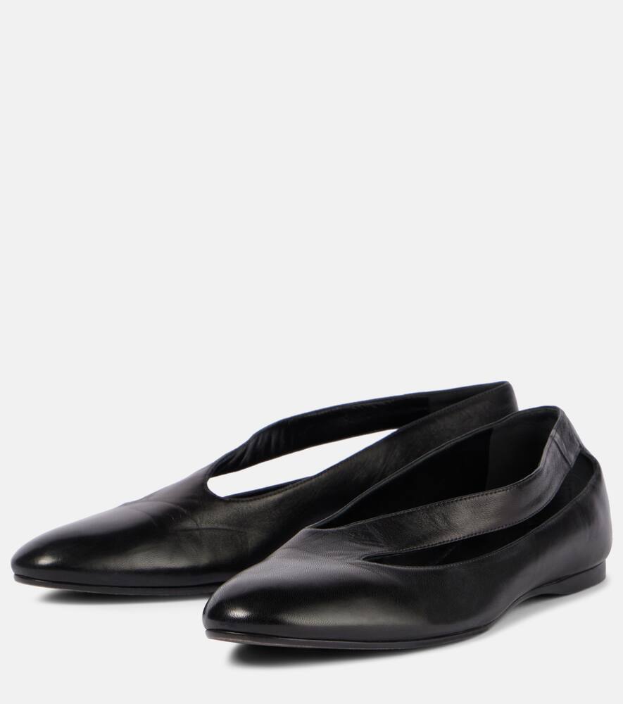 Khaite Diana cutout leather ballet flats