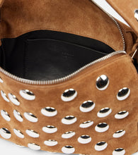 Khaite Elena Small studded suede shoulder bag