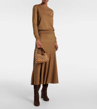 Khaite Elena Small studded suede shoulder bag