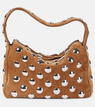 Khaite Elena Small studded suede shoulder bag. Shop Khaite Top-Handle Bags for women now.