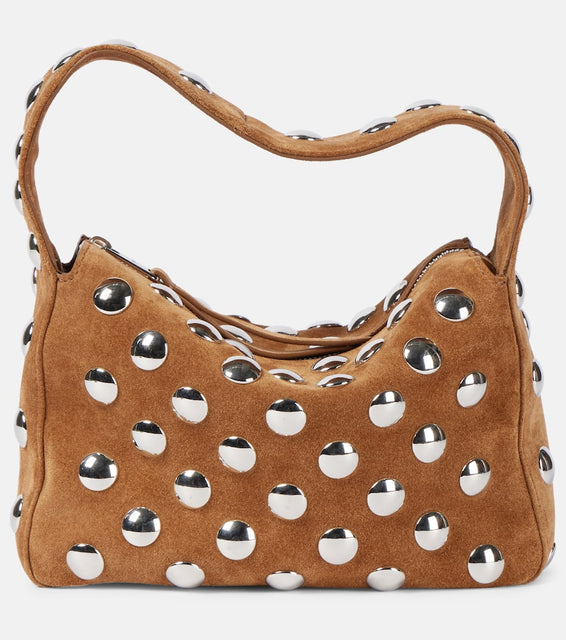 Khaite Elena Small studded suede shoulder bag. Shop Khaite Top-Handle Bags for women now.