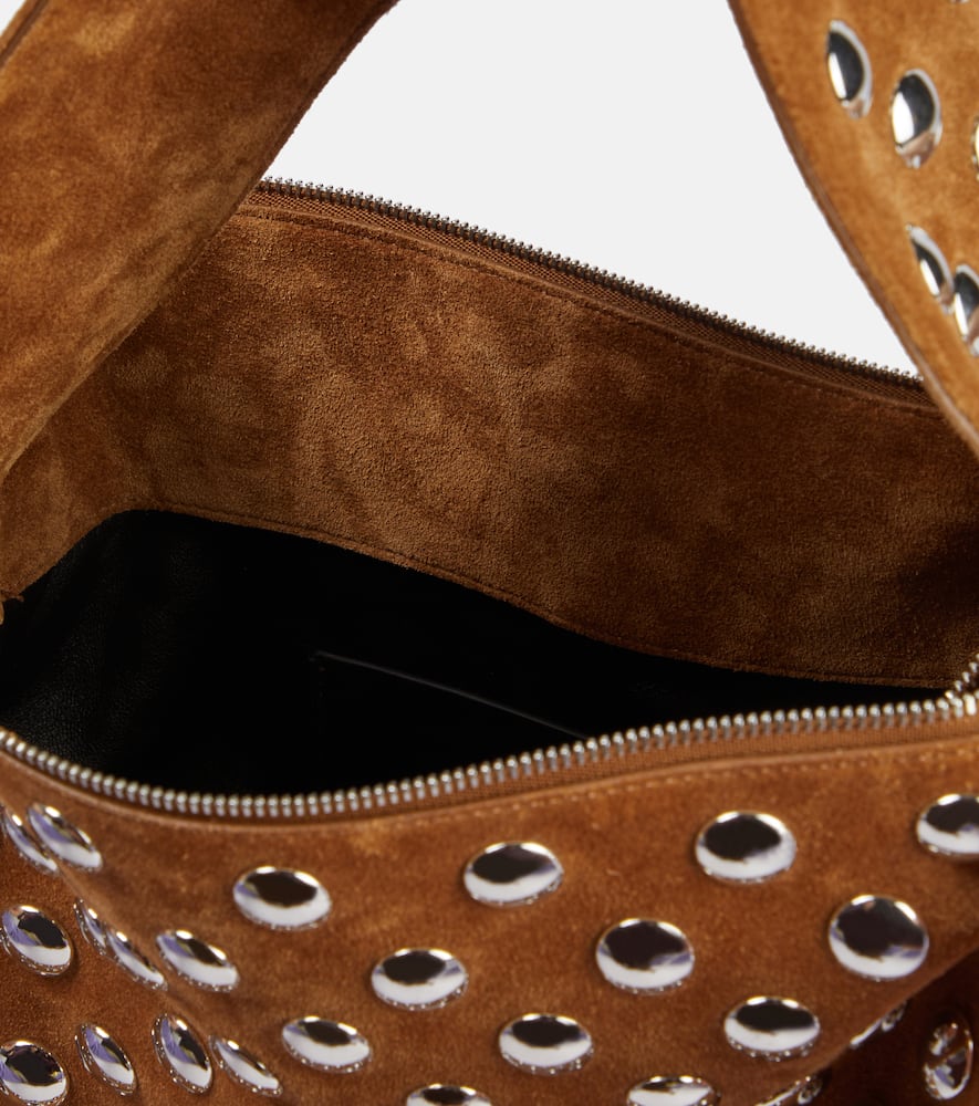 Khaite Elena studded suede shoulder bag