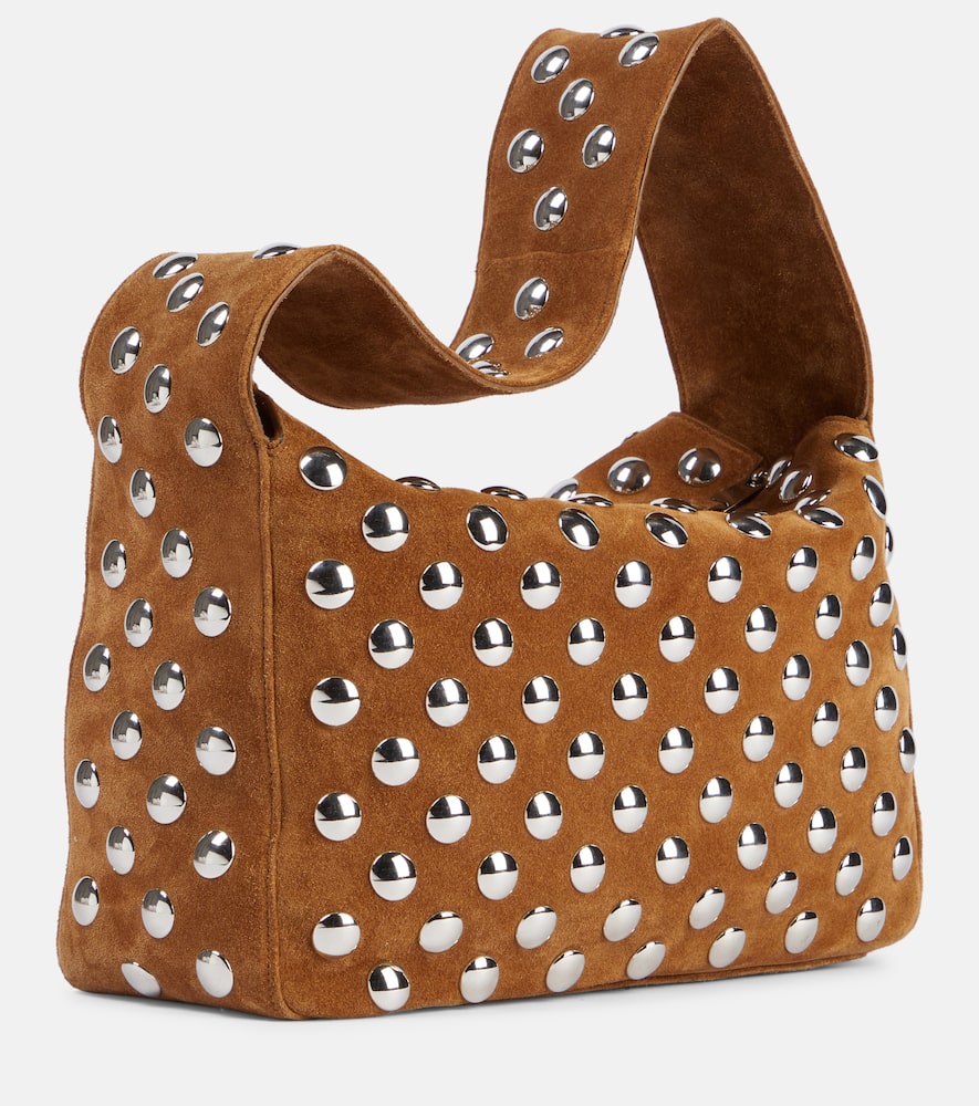 Khaite Elena studded suede shoulder bag