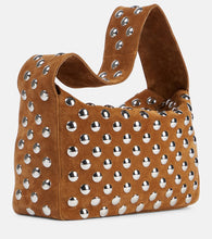 Khaite Elena studded suede shoulder bag