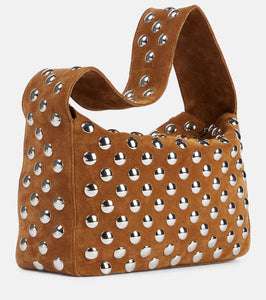 Khaite Elena studded suede shoulder bag