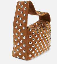 Khaite Elena studded suede shoulder bag