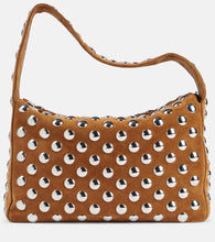 Khaite Elena studded suede shoulder bag. Shop Khaite Shoulder Bags for women now.
