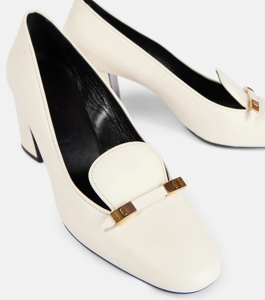 Khaite Elio 65 leather loafer pumps