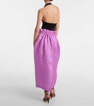 Khaite Ember silk gazar midi skirt