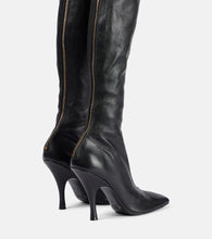 Khaite Eva 100 leather over-the-knee boots
