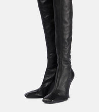 Khaite Eva 100 leather over-the-knee boots