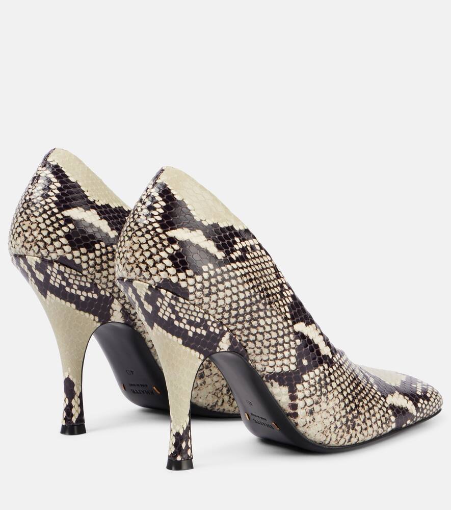 Khaite Eva snake-effect leather pumps