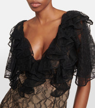 Khaite Eyona Chantilly lace minidress