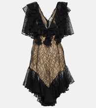 Khaite Eyona Chantilly lace minidress