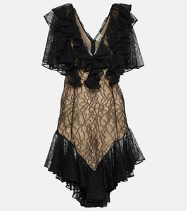 Khaite Eyona Chantilly lace minidress