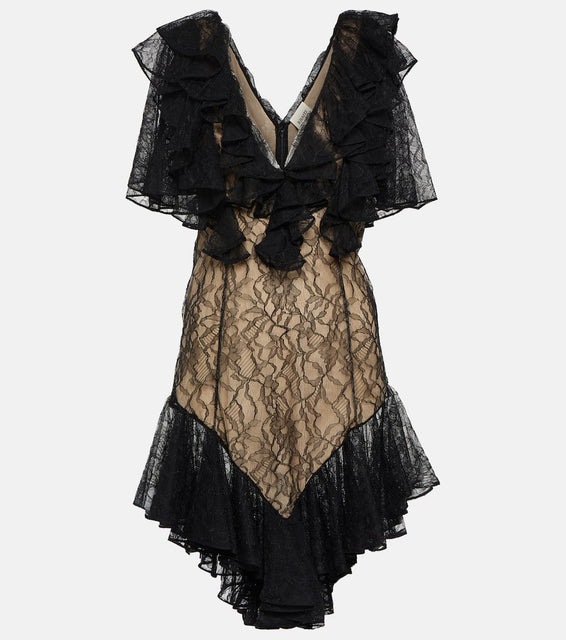 Khaite Eyona Chantilly lace minidress