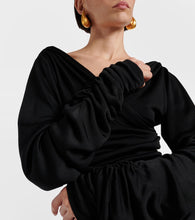 Khaite Fable draped shirred maxi dress