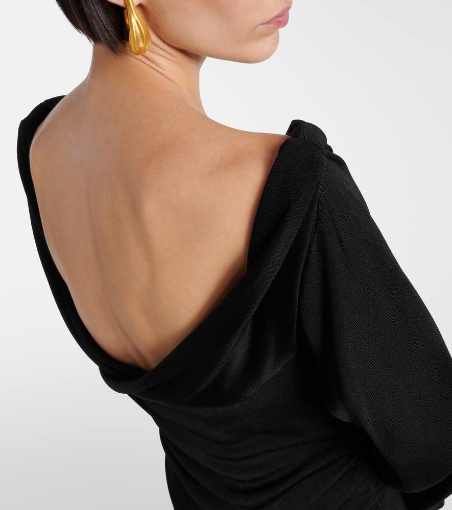 Khaite Fable draped shirred maxi dress