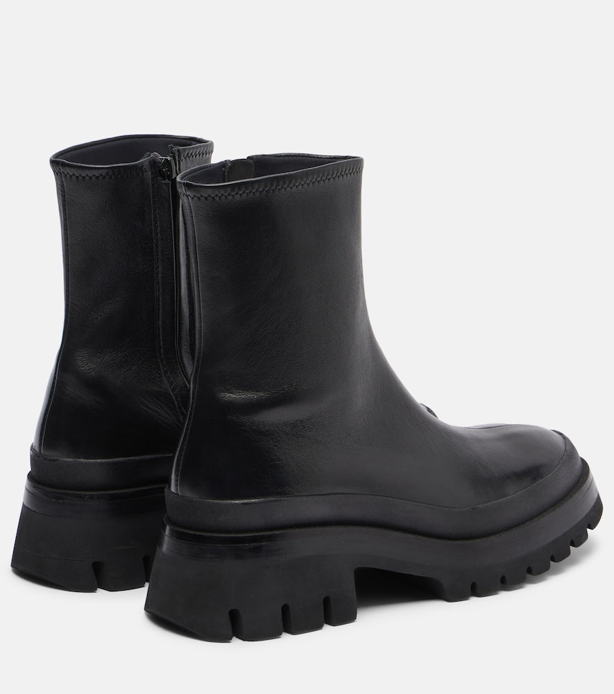Khaite Fallon 35 leather ankle boots