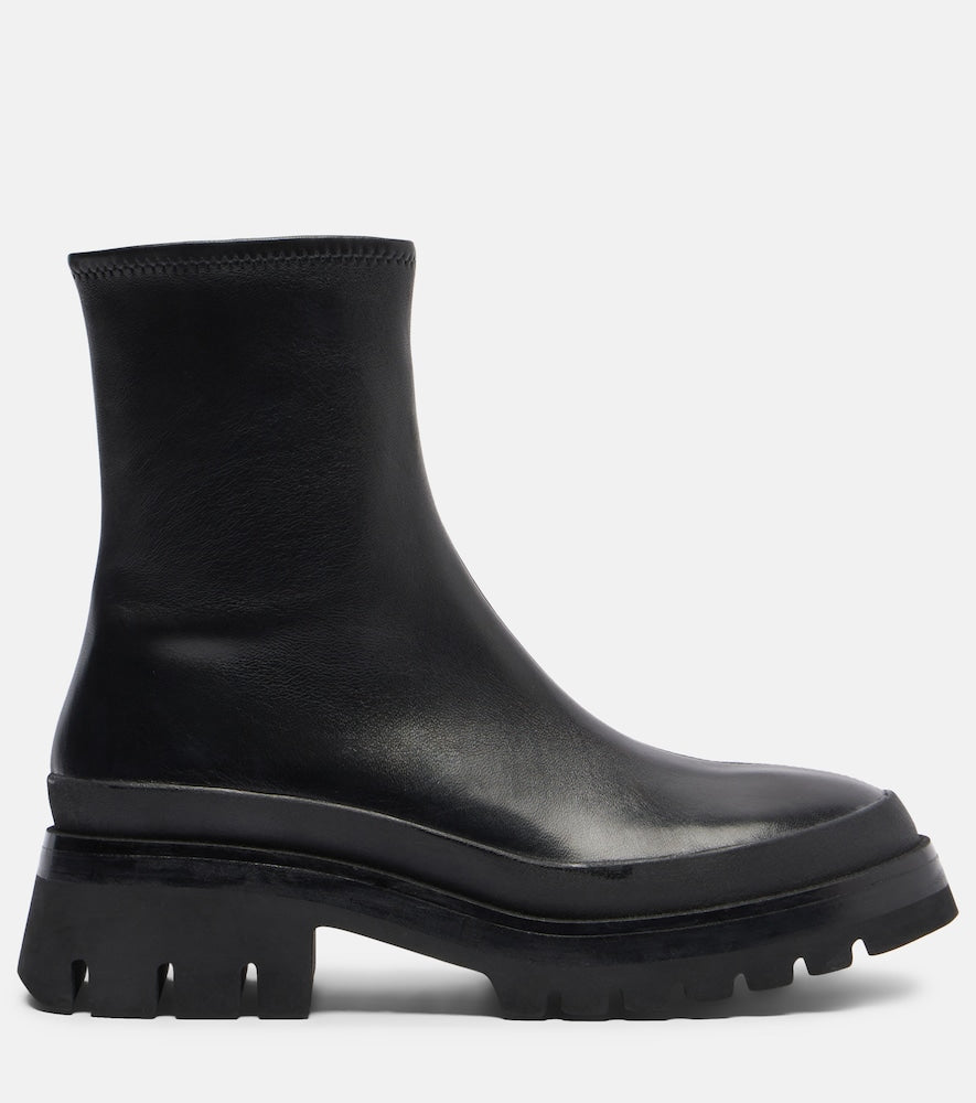 Khaite Fallon 35 leather ankle boots