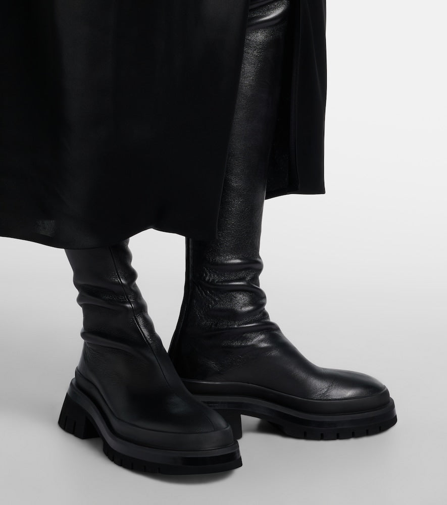 Khaite Fallon leather over-the-knee boots