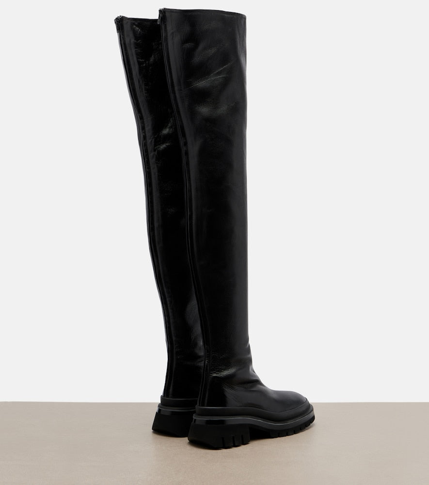 Khaite Fallon leather over-the-knee boots