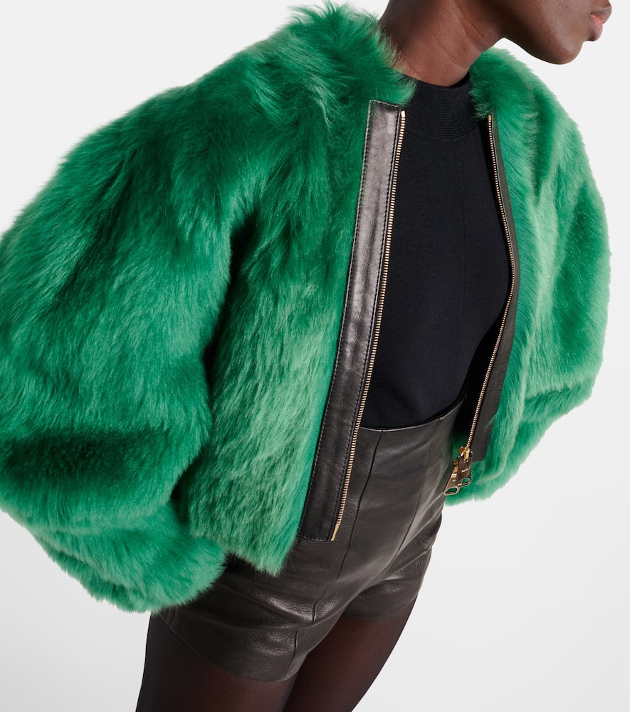 Khaite Gracell cropped shearling jacket