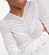 Khaite Guisa fringed shirred silk-blend gown
