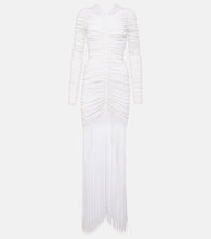 Khaite Guisa fringed shirred silk-blend gown. Khaite Guisa 流苏褶皱真丝混纺礼服