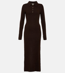 Khaite Hans ribbed-knit cashmere maxi dress