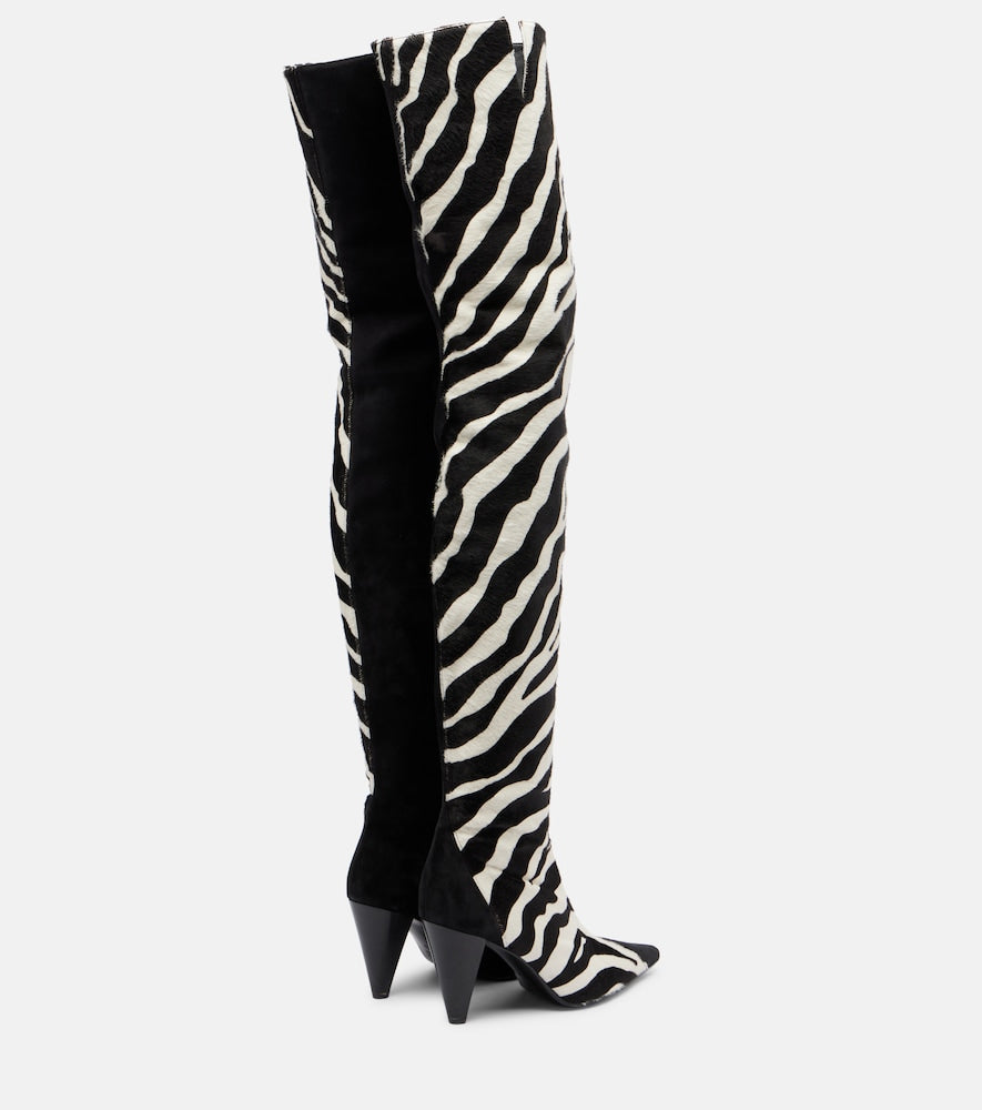 Khaite Harvey 85 calf hair over-the-knee boots
