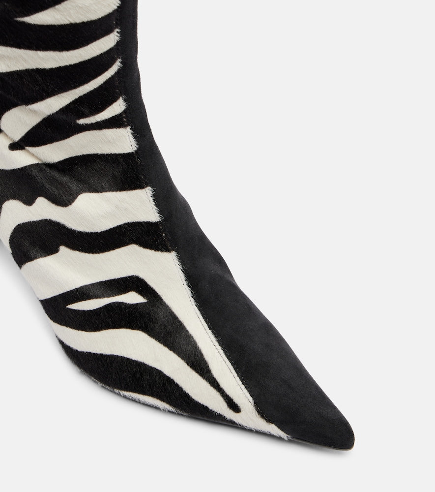 Khaite Harvey 85 calf hair over-the-knee boots