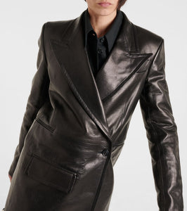 Khaite Jacobson leather blazer