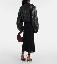 Khaite Kember cropped leather bomber jacket