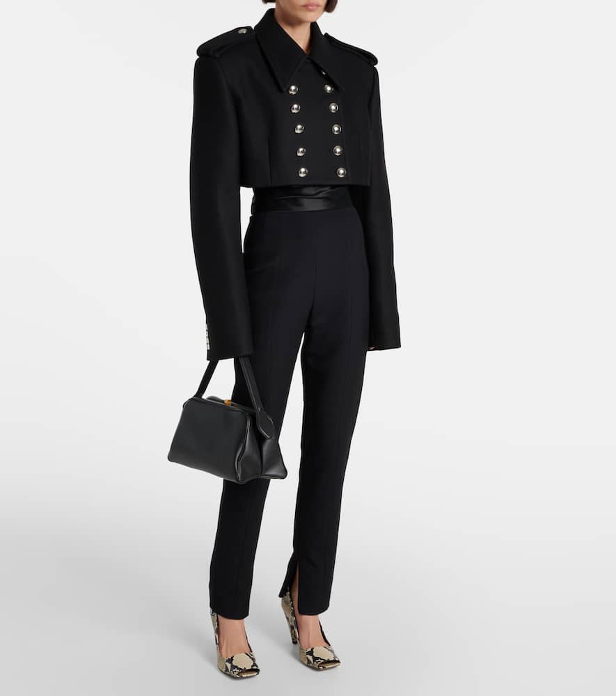Khaite Leara cropped wool-blend jacket