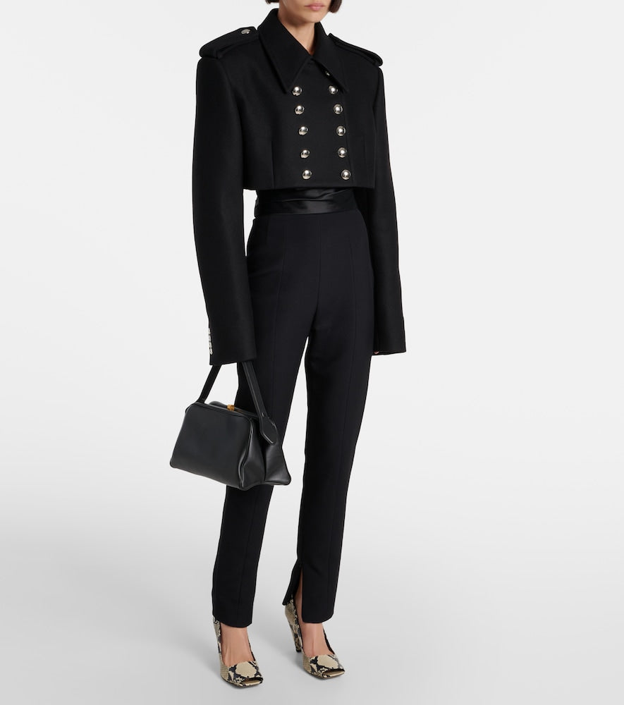 Khaite Leara cropped wool-blend jacket