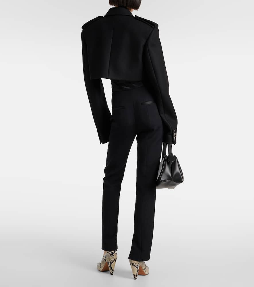 Khaite Leara cropped wool-blend jacket