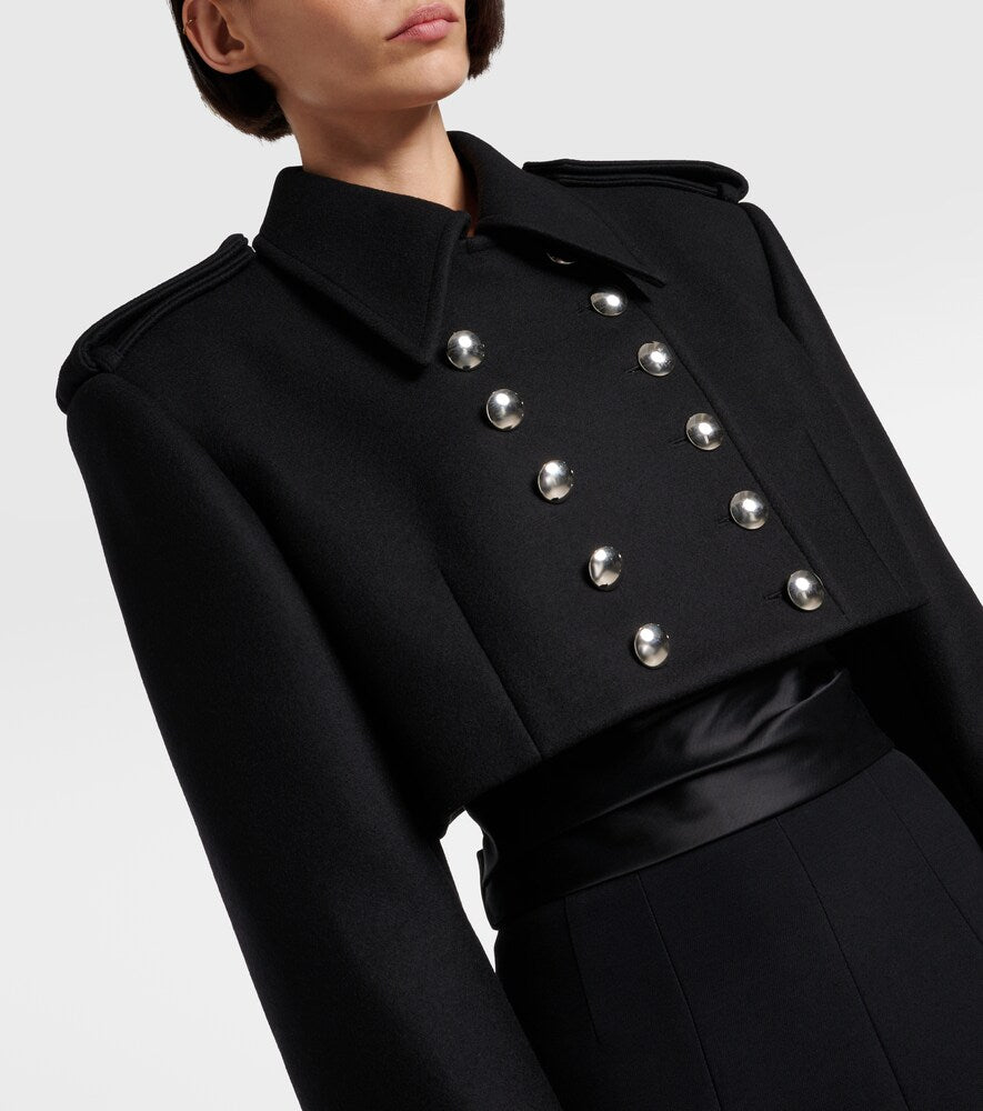 Khaite Leara cropped wool-blend jacket