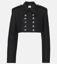 Khaite Leara cropped wool-blend jacket - Khaite Leara 短款羊毛混纺夹克