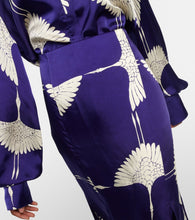 Khaite Levy printed twill midi skirt