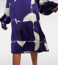 Khaite Levy printed twill midi skirt