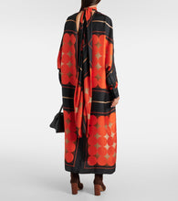 Khaite Lexi printed satin maxi dress