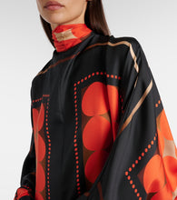 Khaite Lexi printed satin maxi dress