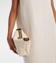 Khaite Lina leather-trimmed canvas crossbody bag