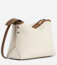 Khaite Lina leather-trimmed canvas crossbody bag