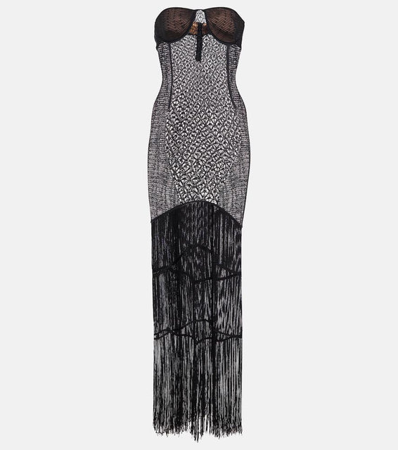 Khaite Liv fringed maxi dress